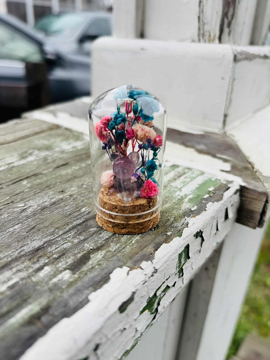 Purple Flourite Frenchie Dog 2.25" Dome Jar