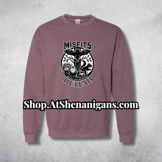 Misfits Rehab Wildlife Support Apparel - Official Merch - Sweat Shirt Maroon