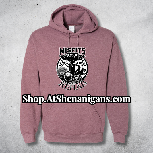 Misfits Rehab Wildlife Support Apparel - Official Merch - Hooded Sweater Maroon