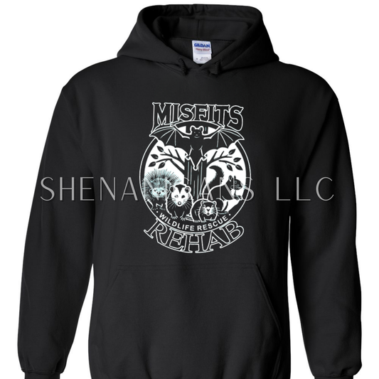 Misfits Rehab Wildlife Support Apparel - Official Merch - Hooded Sweater