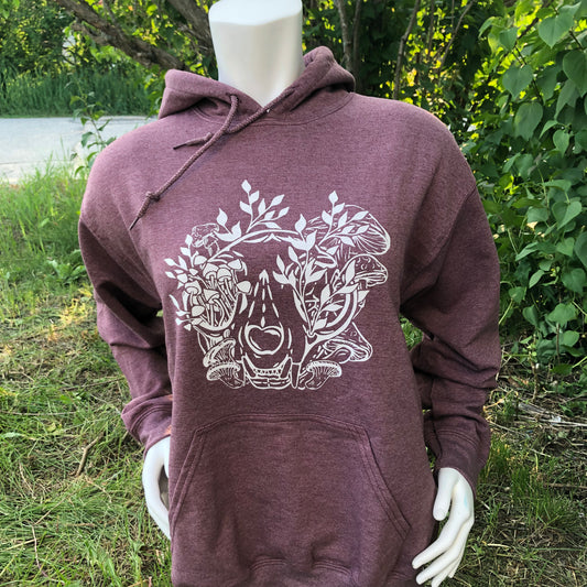Cottagecore Cat Skull Apparel - Original Art by Sam