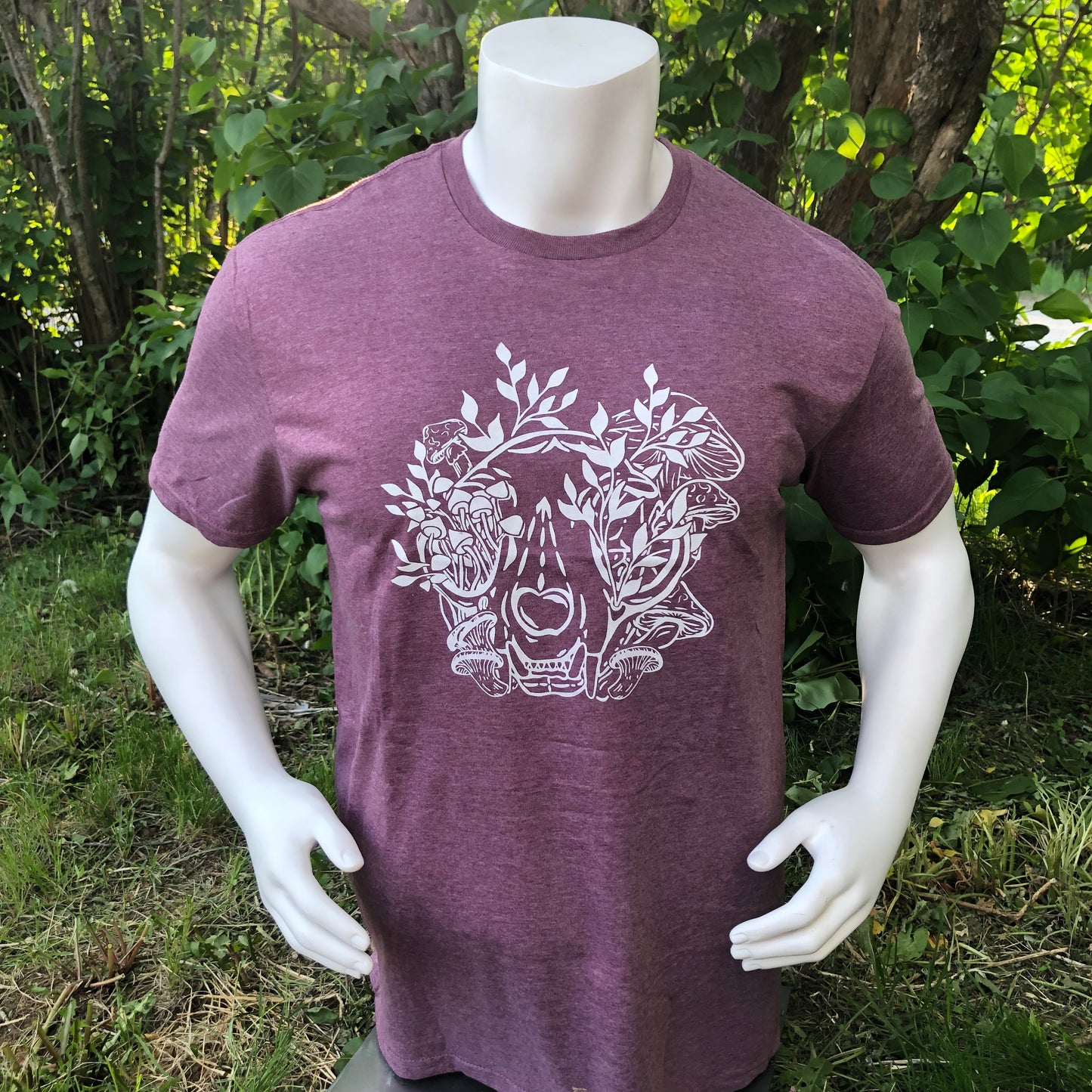 Cottagecore Cat Skull Apparel - Original Art by Sam