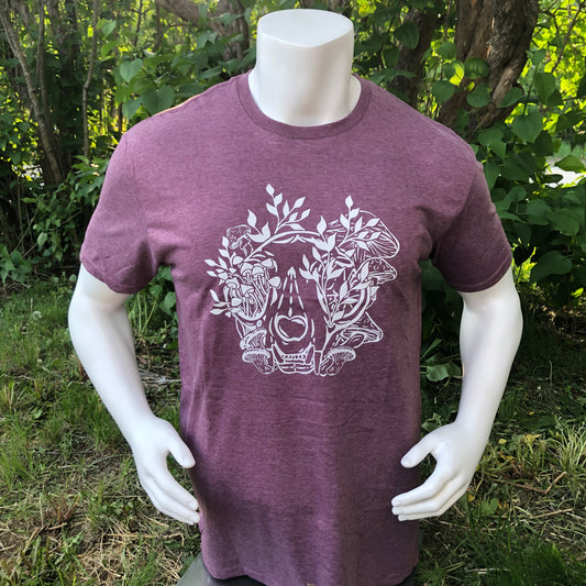 Cottagecore Cat Skull Apparel - Original Art by Sam