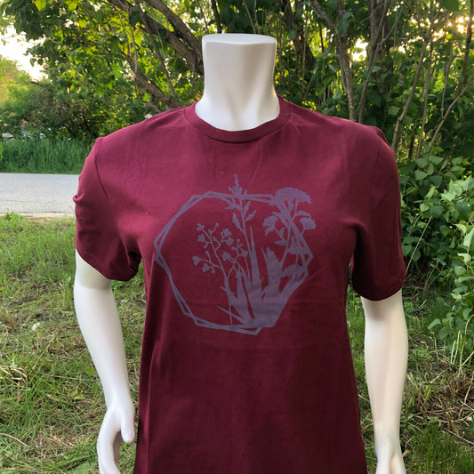 Printed Flower Silhouette Apparel - Original Art By Sam