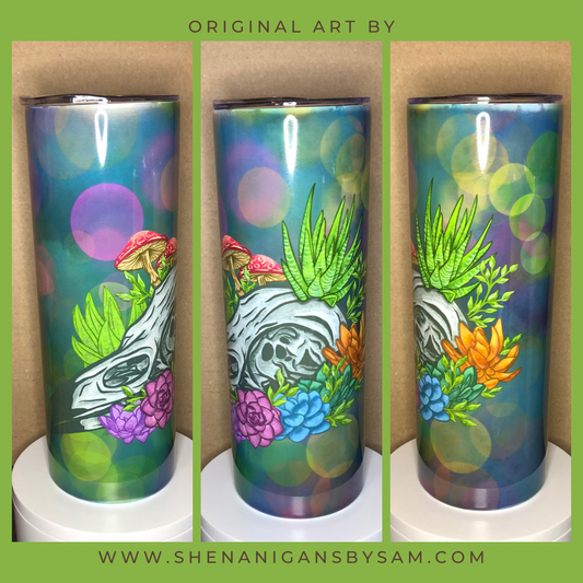 Cottage Core Bird Skull Drinkware