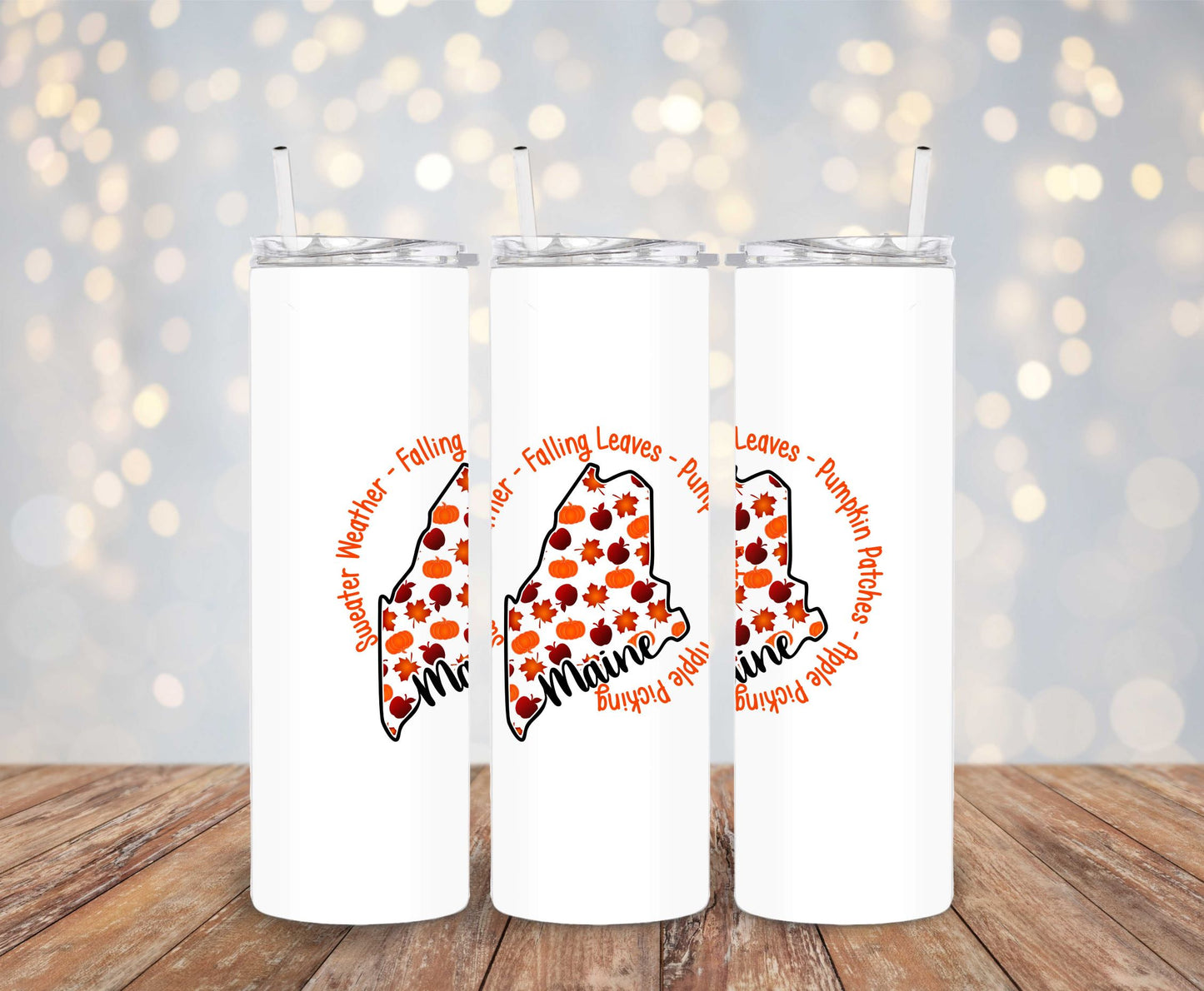 Fall in Maine 20oz Skinny Tumbler