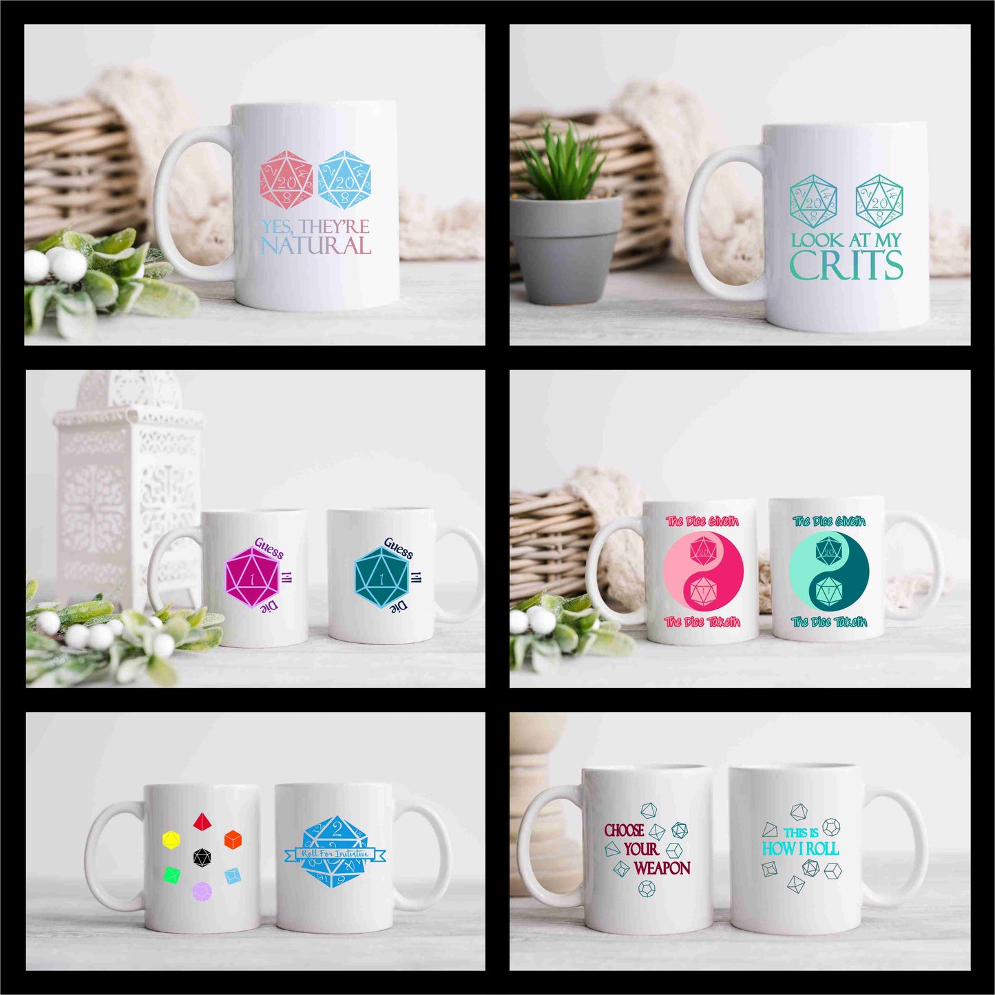 Table Top Dice Mugs