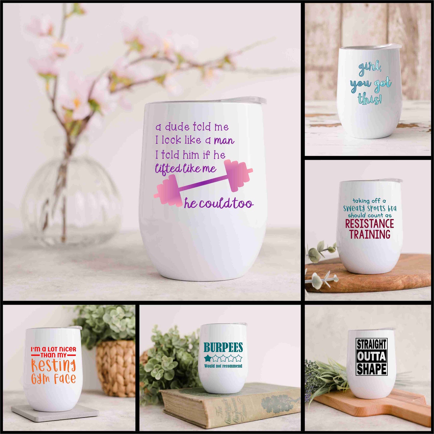 Fitness 12 Oz Wine Tumbler