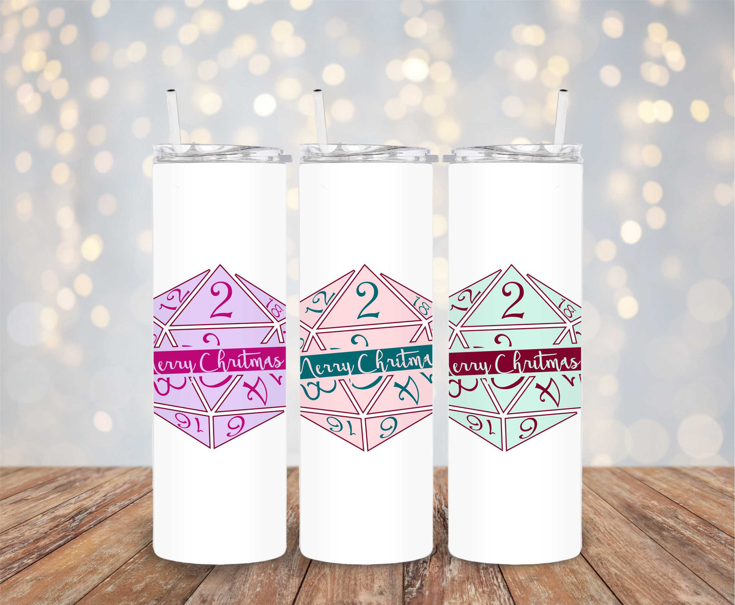 Merry Chritmas Maine 20oz Skinny Tumbler