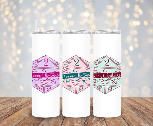 Merry Chritmas Maine 20oz Skinny Tumbler