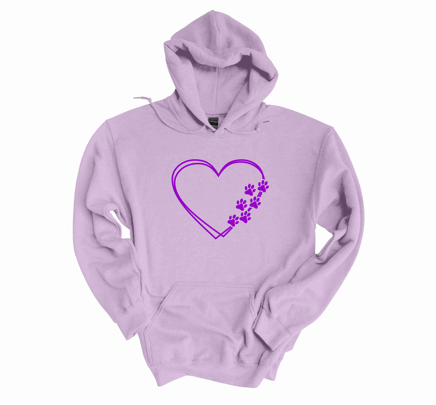 Paw Heart Outline Apparel