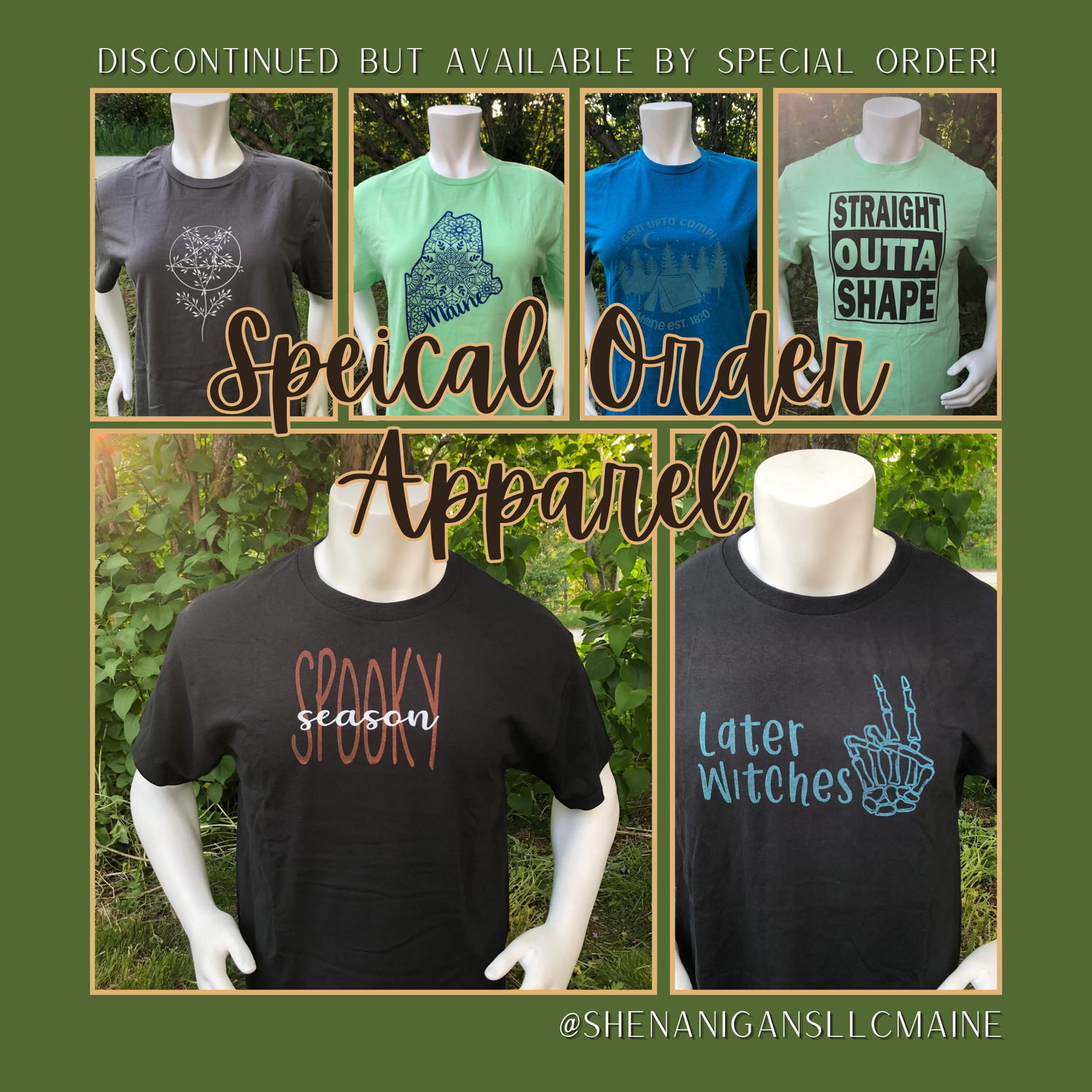 Apparel: Special Order Only