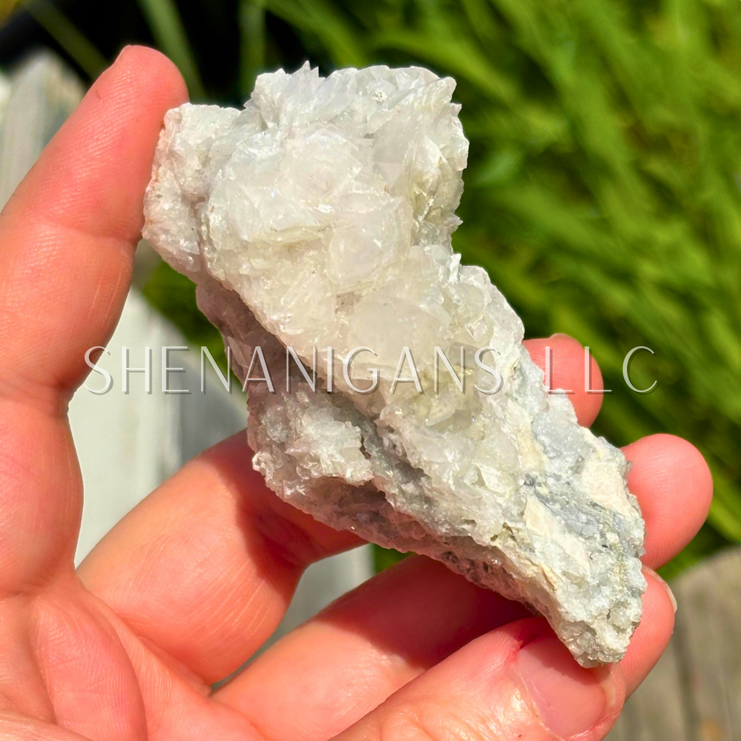 Mangano Calcite on Quartz Raw Specimen - UV Reactive