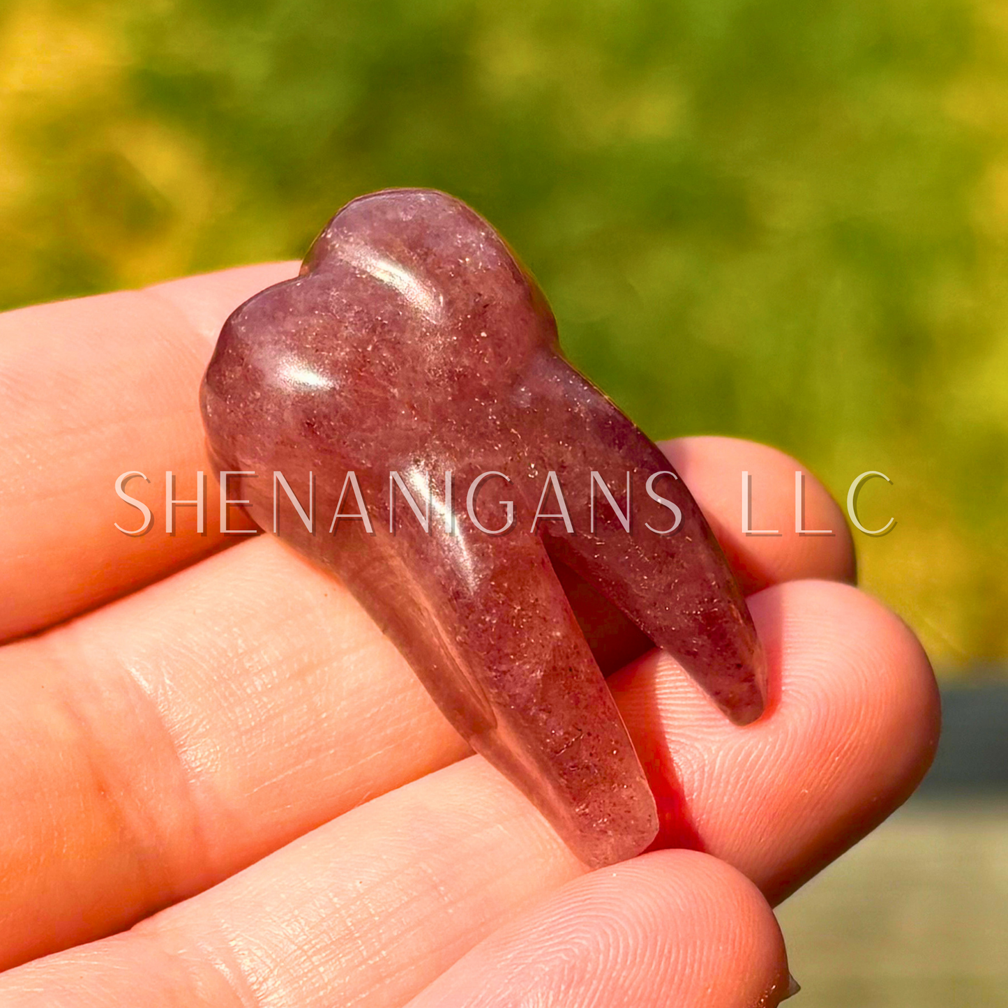 Tooth Teeth Crystal Carving – Strength & Vitality Symbol