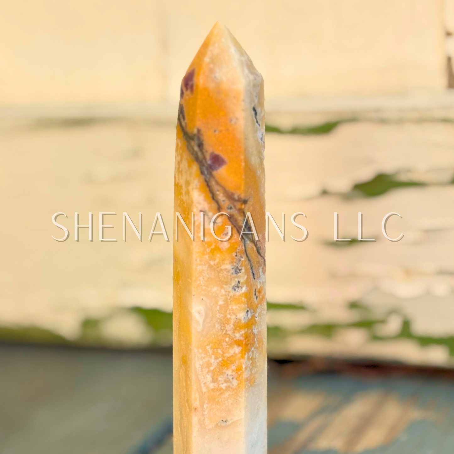 4.75" Mookaite Polished Point Mineral Specimen Gemstone Crystal Obelisk Wand