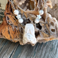 Howlite Hanging Fruit Bat Necklace with Howlite Beads