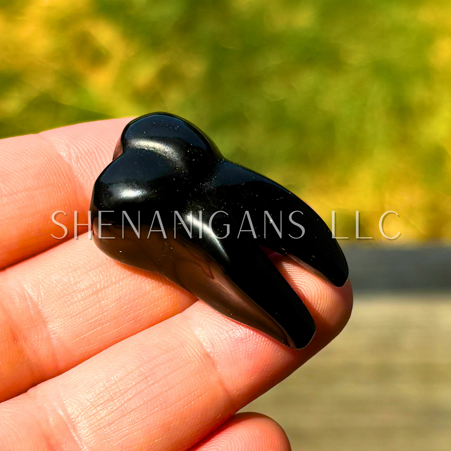 Tooth Teeth Crystal Carving – Strength & Vitality Symbol