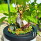 Yooperlite (UV) Hanging Crystal Bat in Graveyard - Bubble Cloche Dome Art