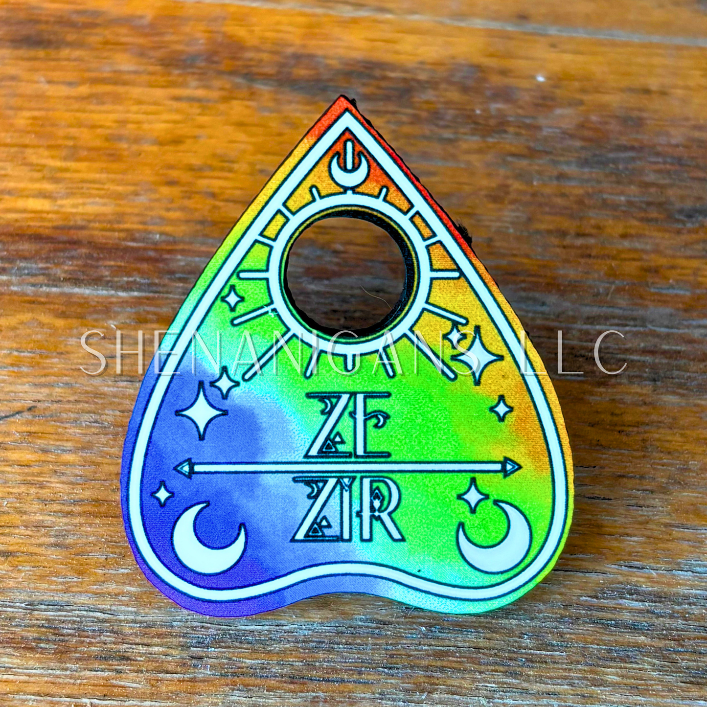 Pronoun Rainbow Pride Flag Planchette Pin (Multiple styles!)