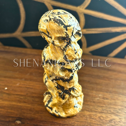 Stacking skulls - see no evil, hear no evil, speak no evil