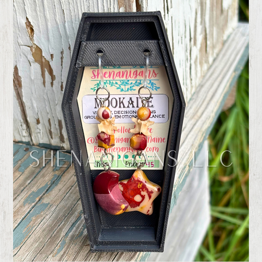 Mookaite Moon & Star Earrings