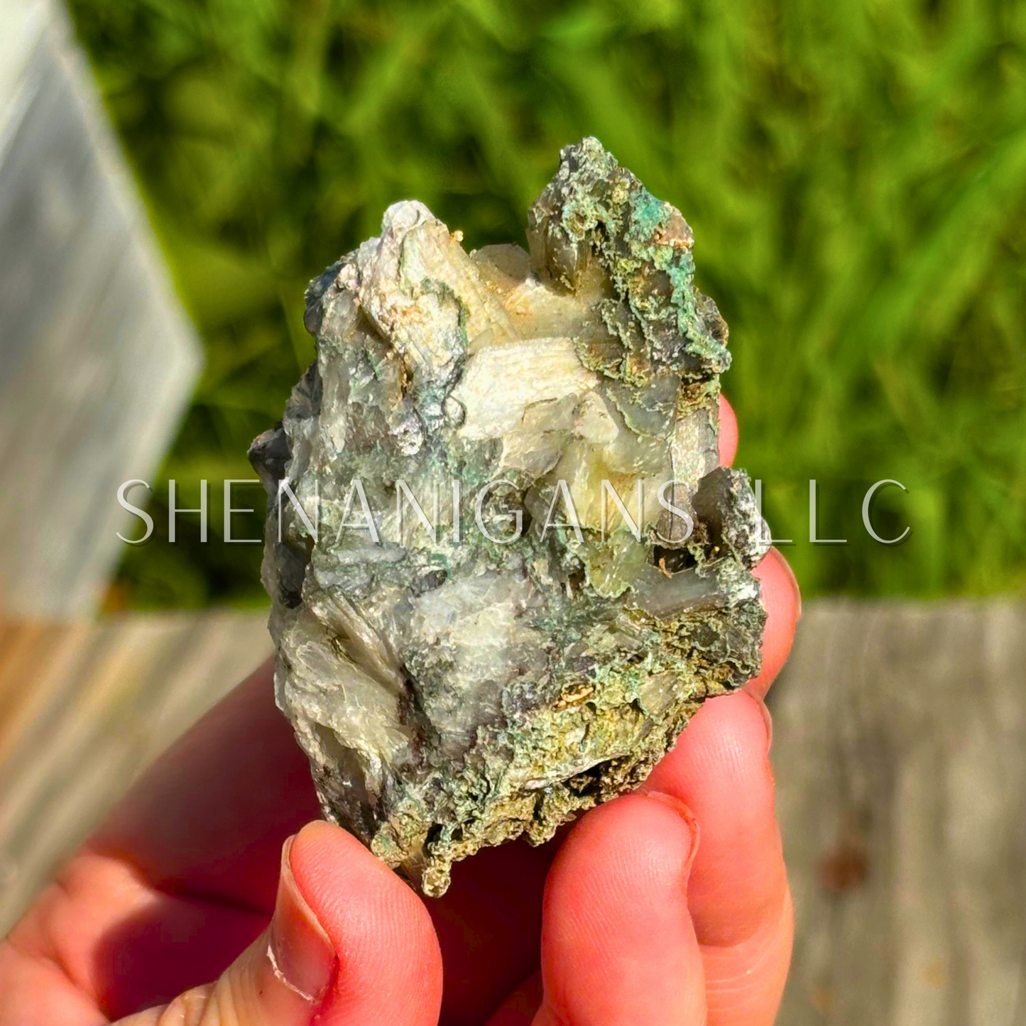Epidote on Quartz Raw Specimen