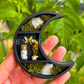 Mini Crescent Moon Magnet with Rattlesnake Vertebrae and Butterfly - 3D Printed Moon Display with Handpicked Crystals, Moss & Trinkets (Copy) (Copy) (Copy)