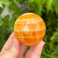 Honey Calcite Sphere