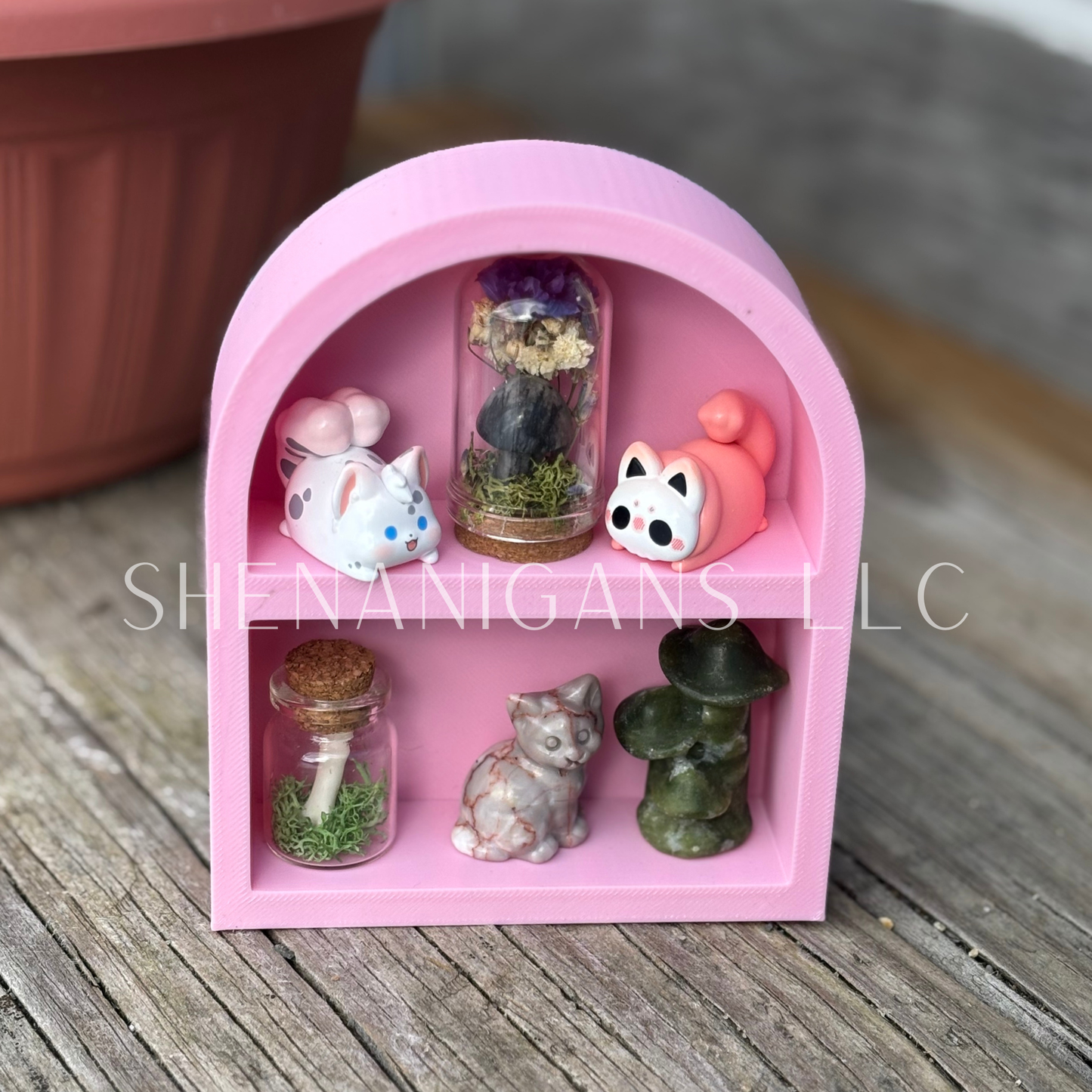 Curio Shelf Arch - 1 Shelf - Trinket, Desk, Crystal