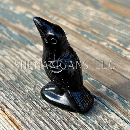 Medium Raven Carving