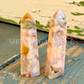Flower Agate Polished Point Mineral Specimen Gemstone Crystal Obelisk Wand