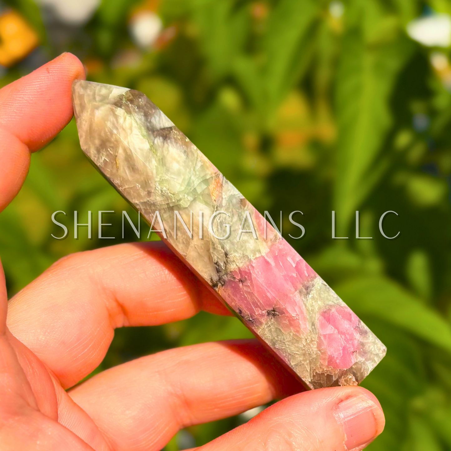 Tourmaline, Feldspar, Lepidolite Point
