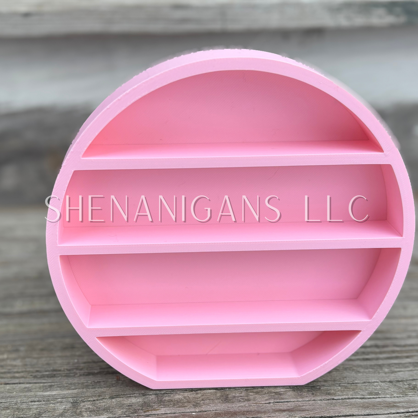 Curio Shelf Full Moon - Represents the Mother, symbolizing life and abundance. - 3 Shelf - Trinket, Desk, Crystal