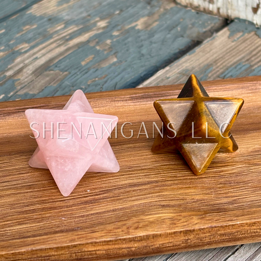 Merkaba Star Tetrahedron Carved Crystal
