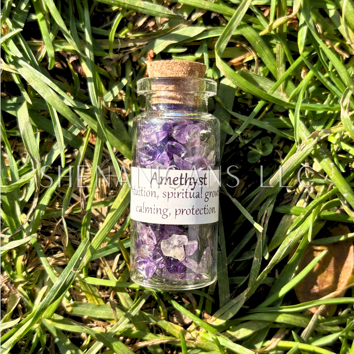 10 ML Crystal Chips - Jar with Cork - Curio Jar