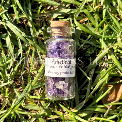 10 ML Crystal Chips - Jar with Cork - Curio Jar