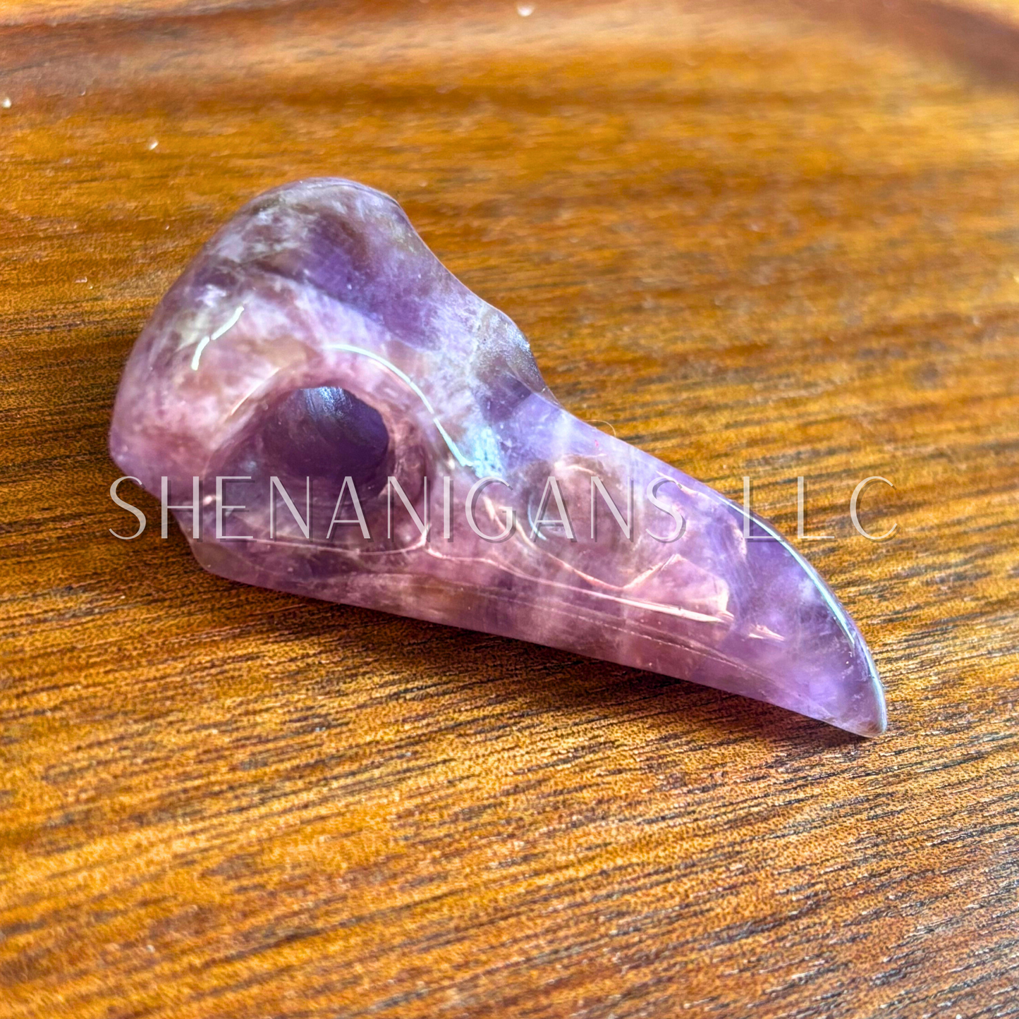 Raven Skull - Medium - Crystal Carving