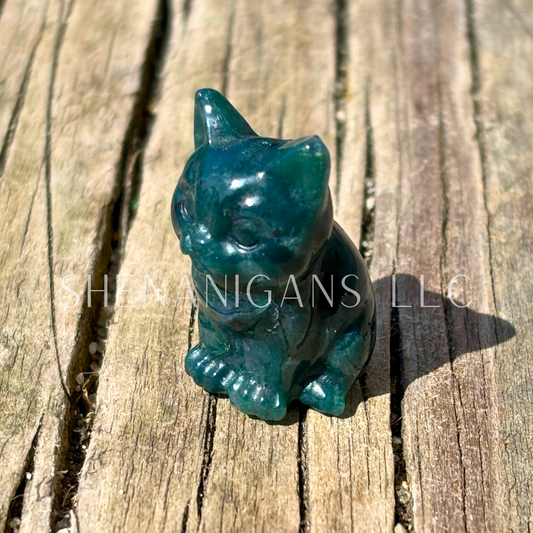 Sitting Cat - Mini - Crystal Carving