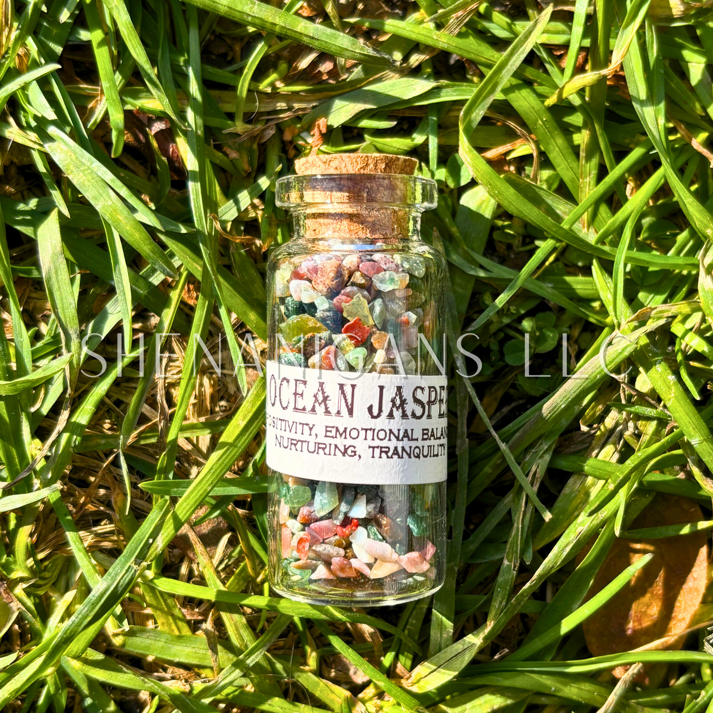 10 ML Crystal Chips - Jar with Cork - Curio Jar