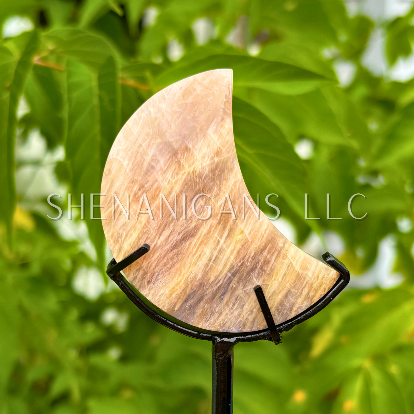 Moonstone Moon on Stand