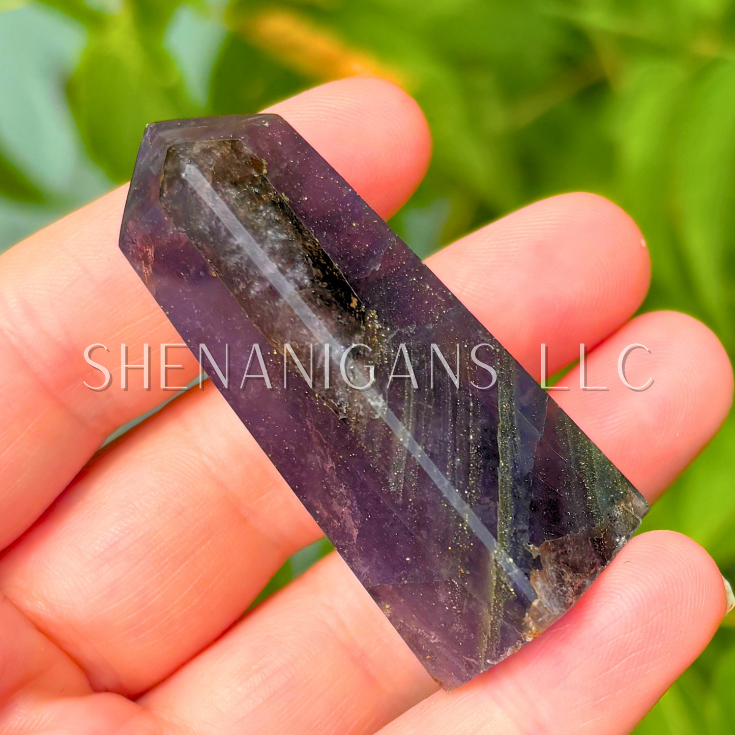 Pyrite Fluorite Point
