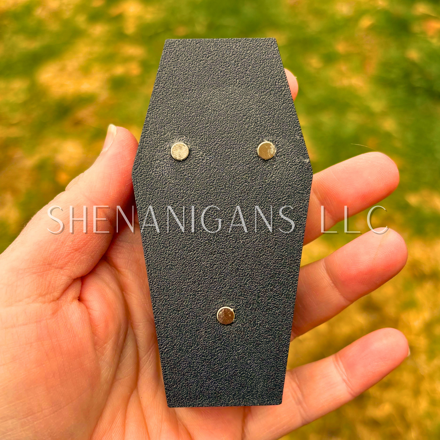 Mini Coffin Crystal Shelf | 3D Printed Moon Display with Handpicked Crystals, Moss & Trinkets Magnet