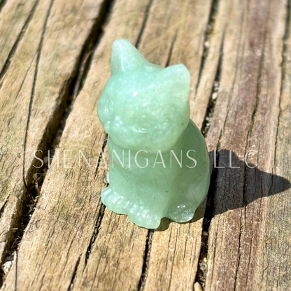 Sitting Cat - Mini - Crystal Carving