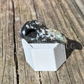 Raven Skull - Moss Agate - Crystal Carving