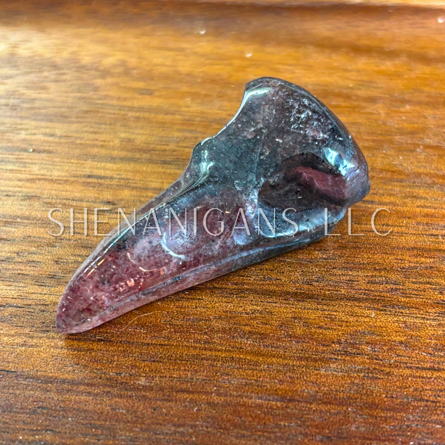 Raven Skull - Medium - Crystal Carving