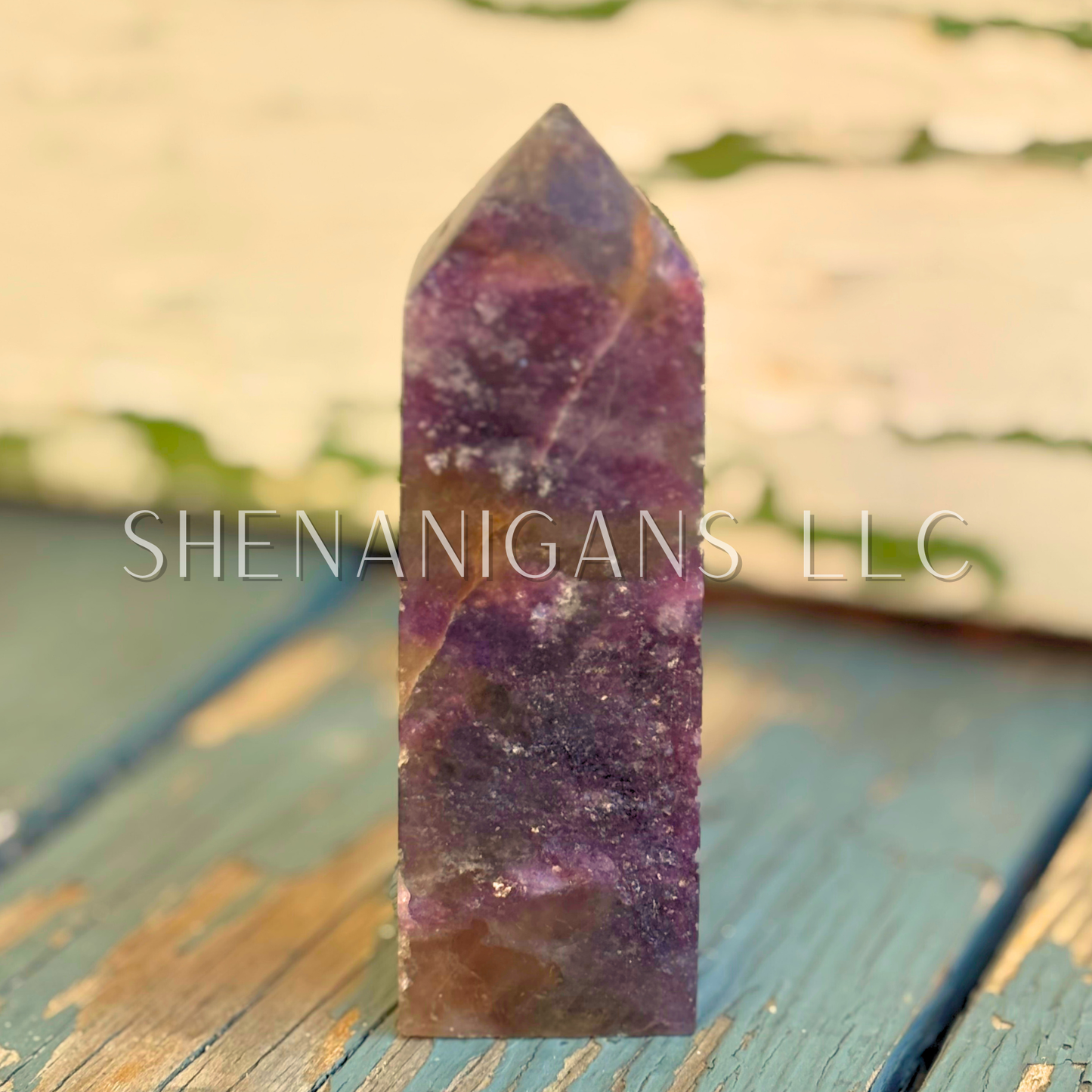 3.5" Unicorn Stone Polished Point Mineral Specimen Gemstone Crystal Obelisk Wand