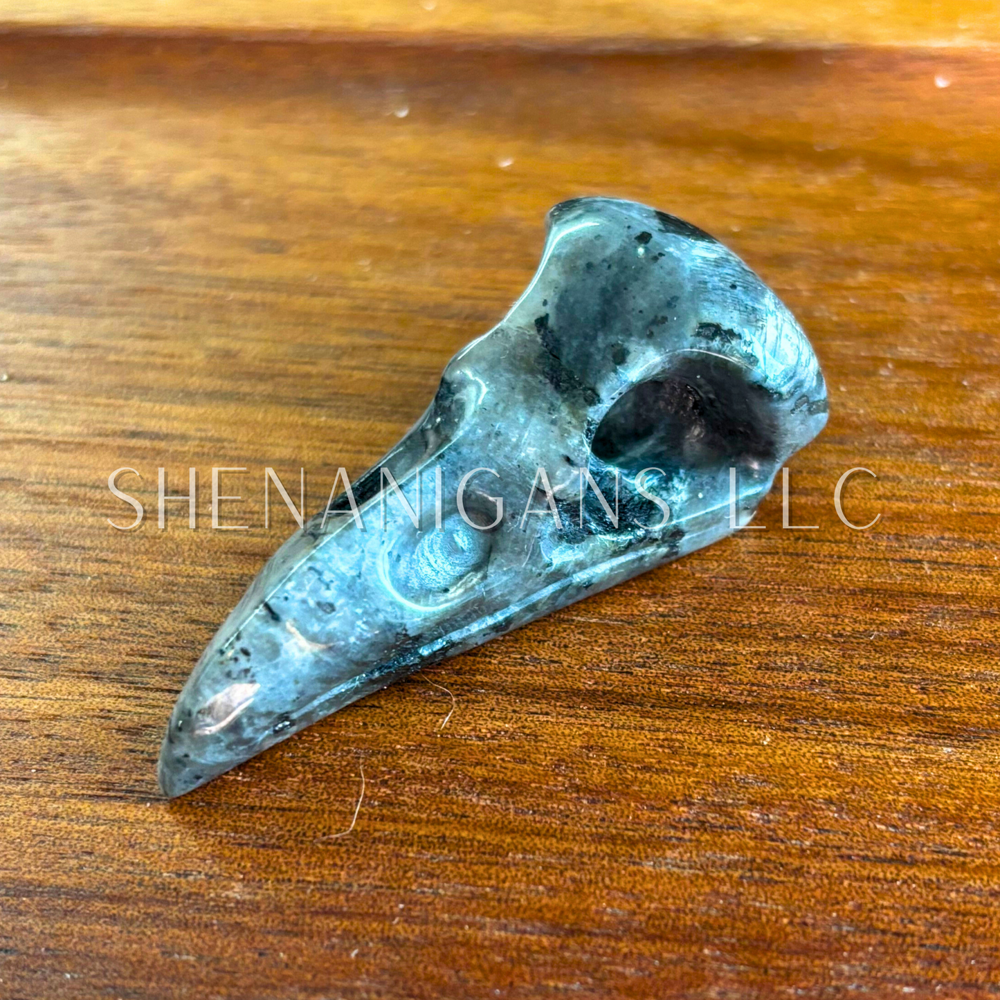 Raven Skull - Medium - Crystal Carving