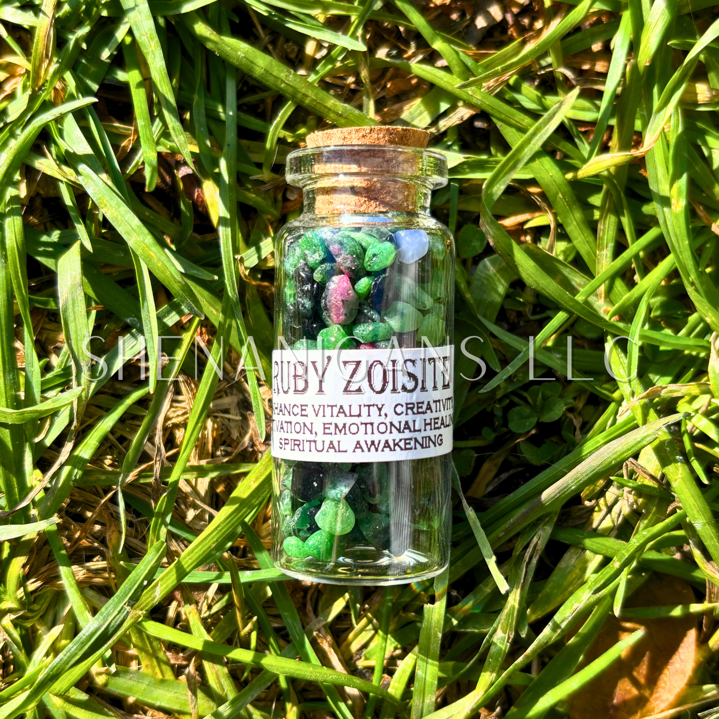 10 ML Crystal Chips - Jar with Cork - Curio Jar