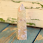 3.5" Flower Agate Polished Point Mineral Specimen Gemstone Crystal Obelisk Wand