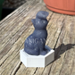 Butterfly Landing on Sitting Cats Nose - Crystal Carving